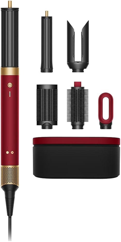 Multi-styler et Sèche-cheveux Dyson Airwrap Co-anda2x™ - Cheveux raides à ondulés (Velours Rouge et Or)